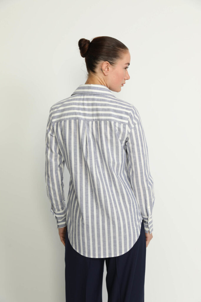 Metz Shirt – Metz Blue & White Striped Shirt21811