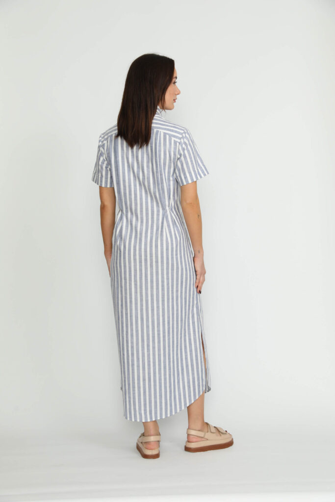 Port Dress – Port Relaxed Maxi Chambray Stripe Dress21931