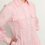 Pully Dress – Pully Short Shirt Dress in Pink Oxford21402