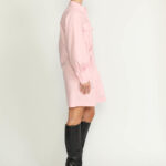 Pully Dress – Pully Short Shirt Dress in Pink Oxford21400