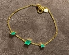 Emerald 925 Silver Bracelet 1.11 Cts –0