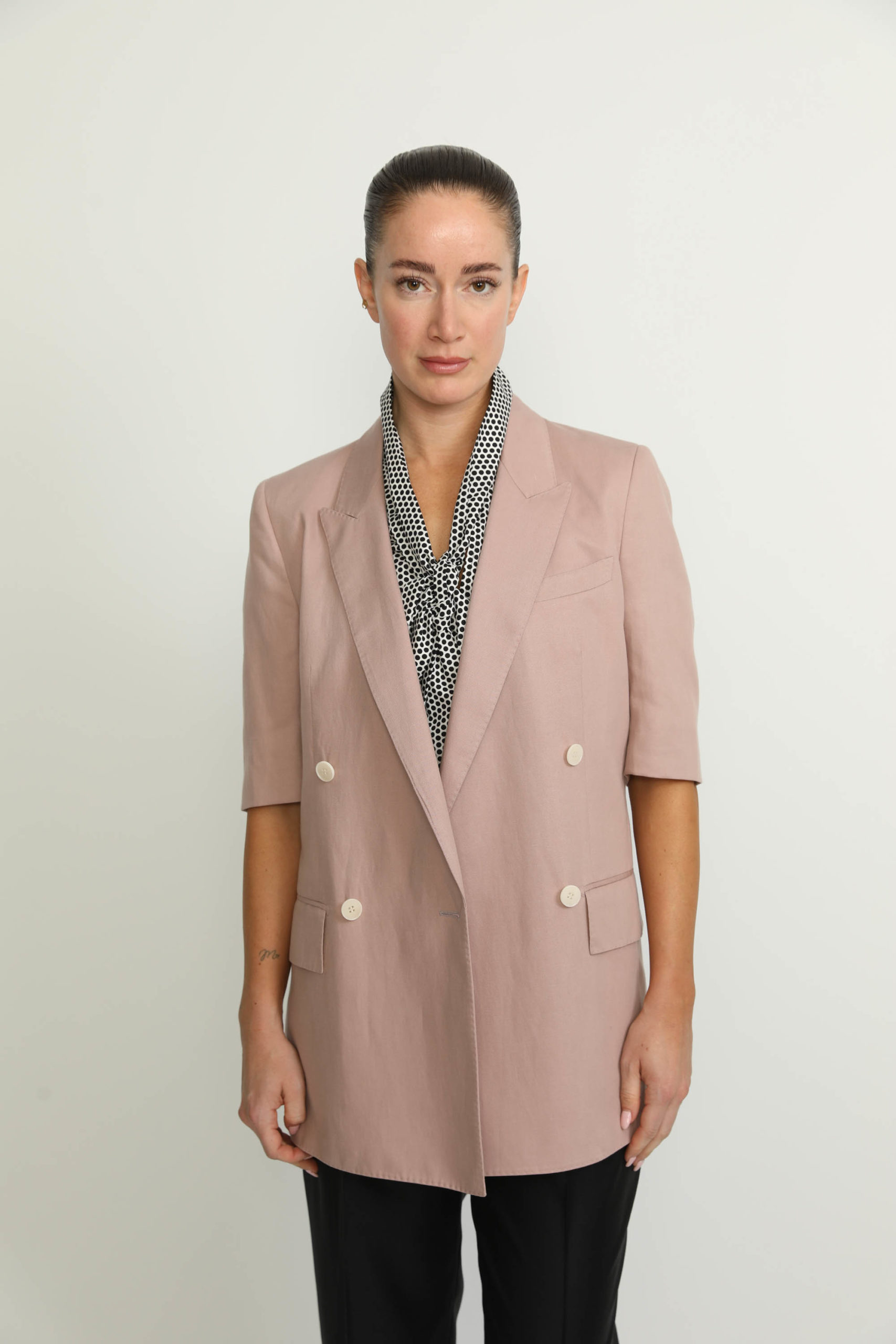 Bern Jacket – Bern Powder Pink Double Breasted Jacket