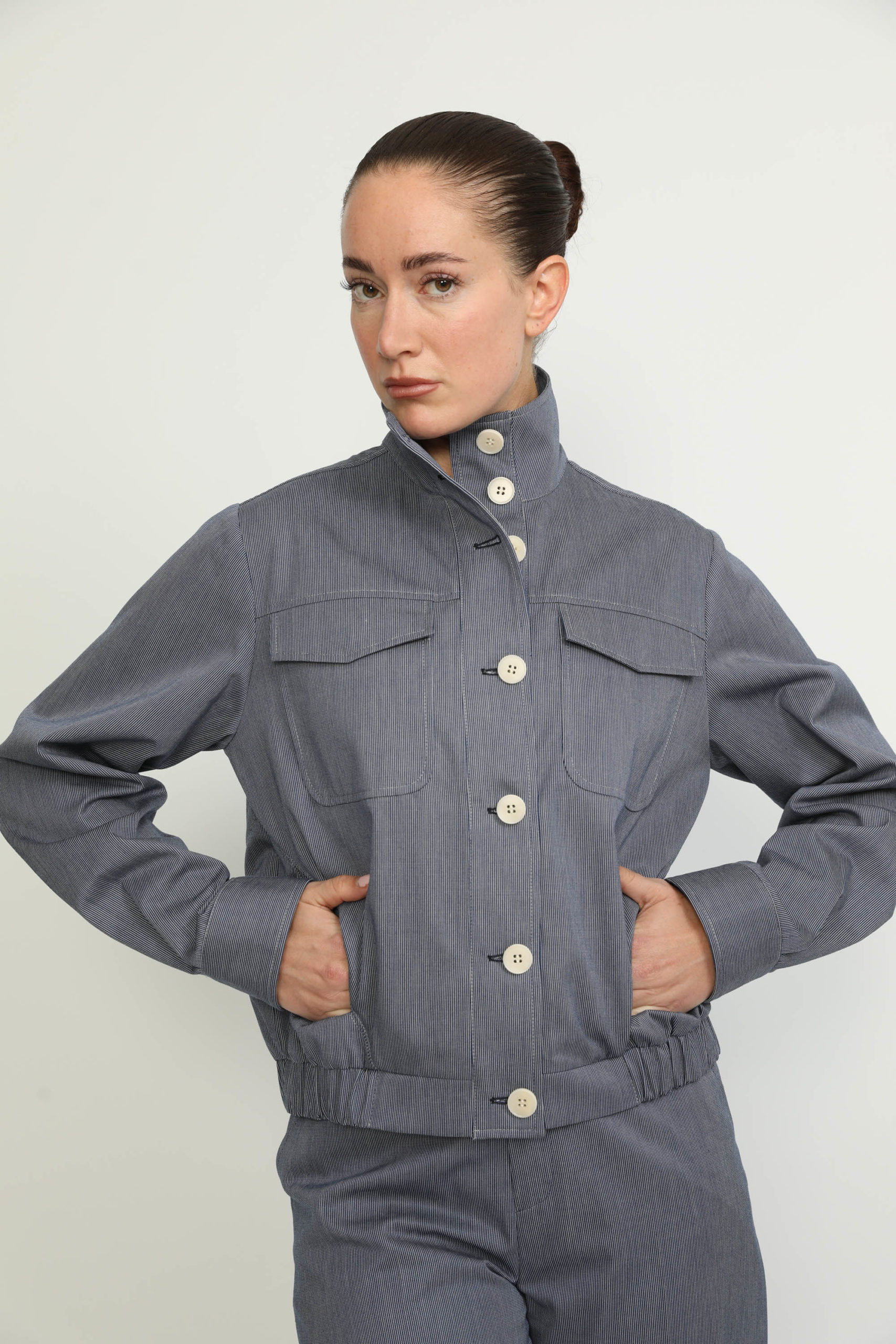 Colombier Jacket – Colombier Denim Blue Pinstripe Utility Jacket