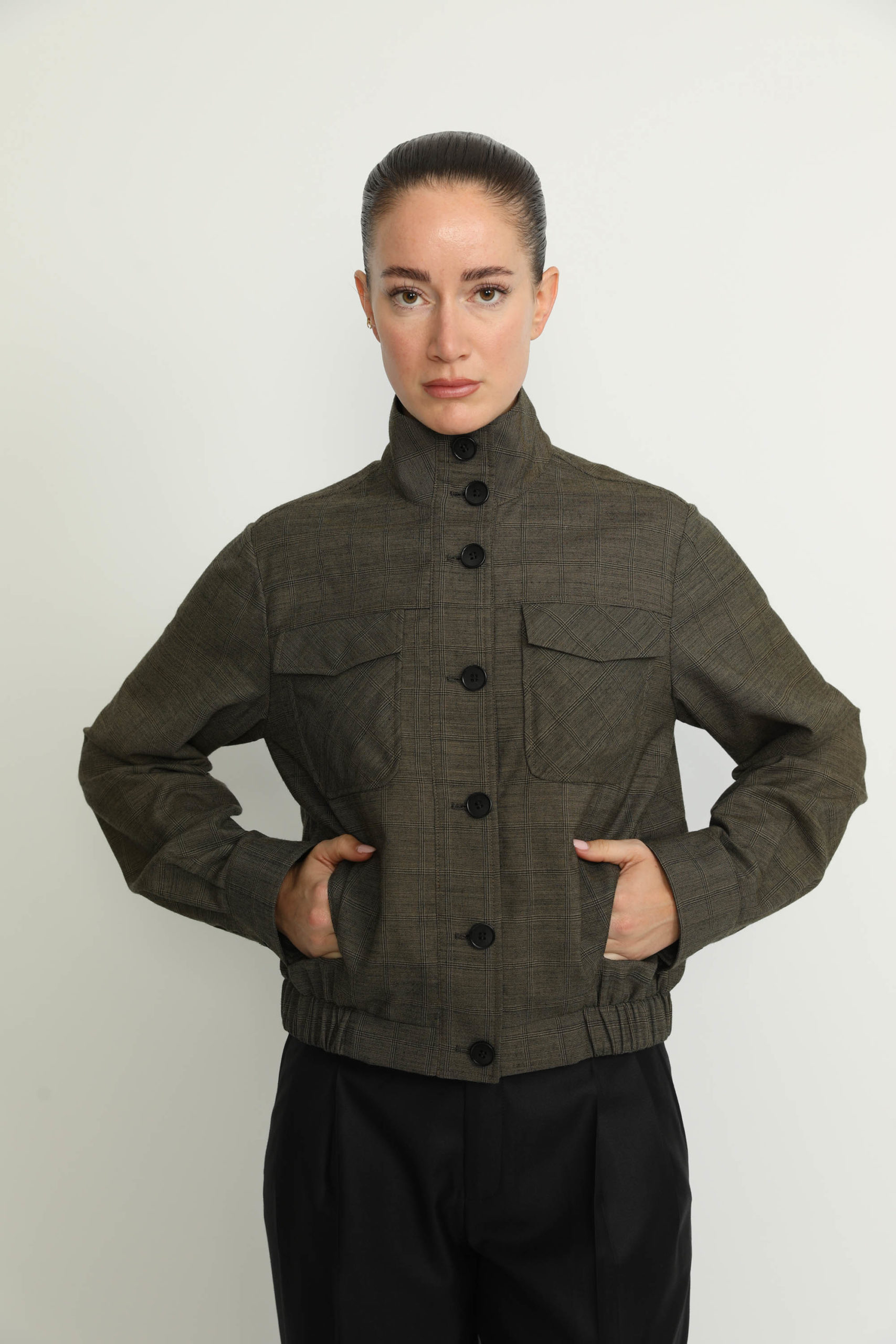 Colombier Jacket – Colombier Khaki Green Check Utility Jacket