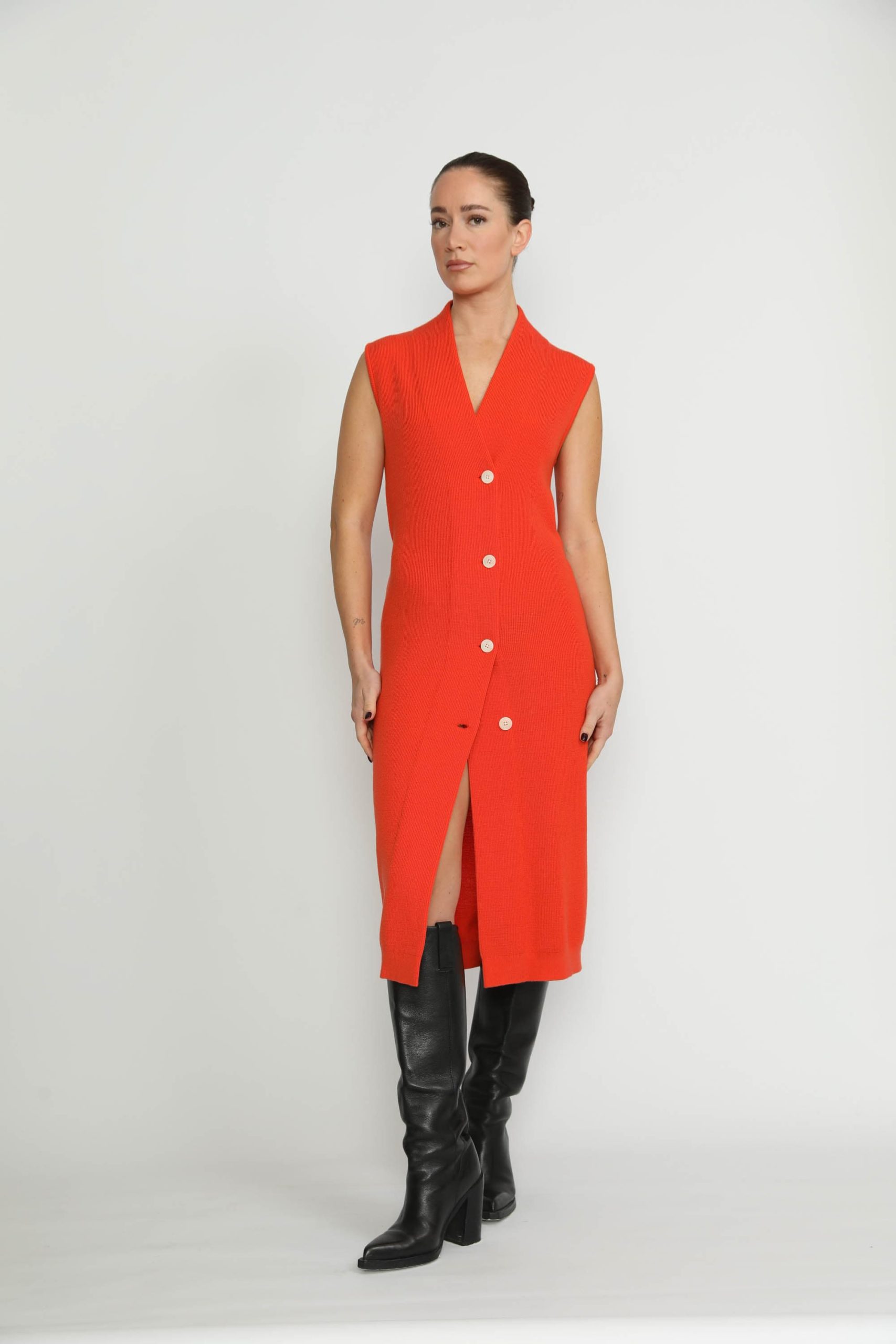 Arlesheim Dress – Arlesheim Orange Knit Dress0