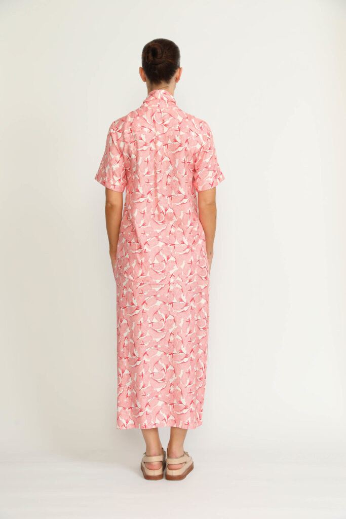 Littau Skirt – Littau Pink Petal Print Wrap Midi Skirt21364