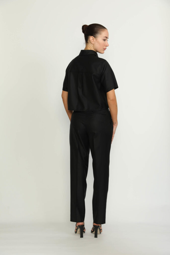 Carouge Trousers – Carouge Deep Black Cropped Trousers21227