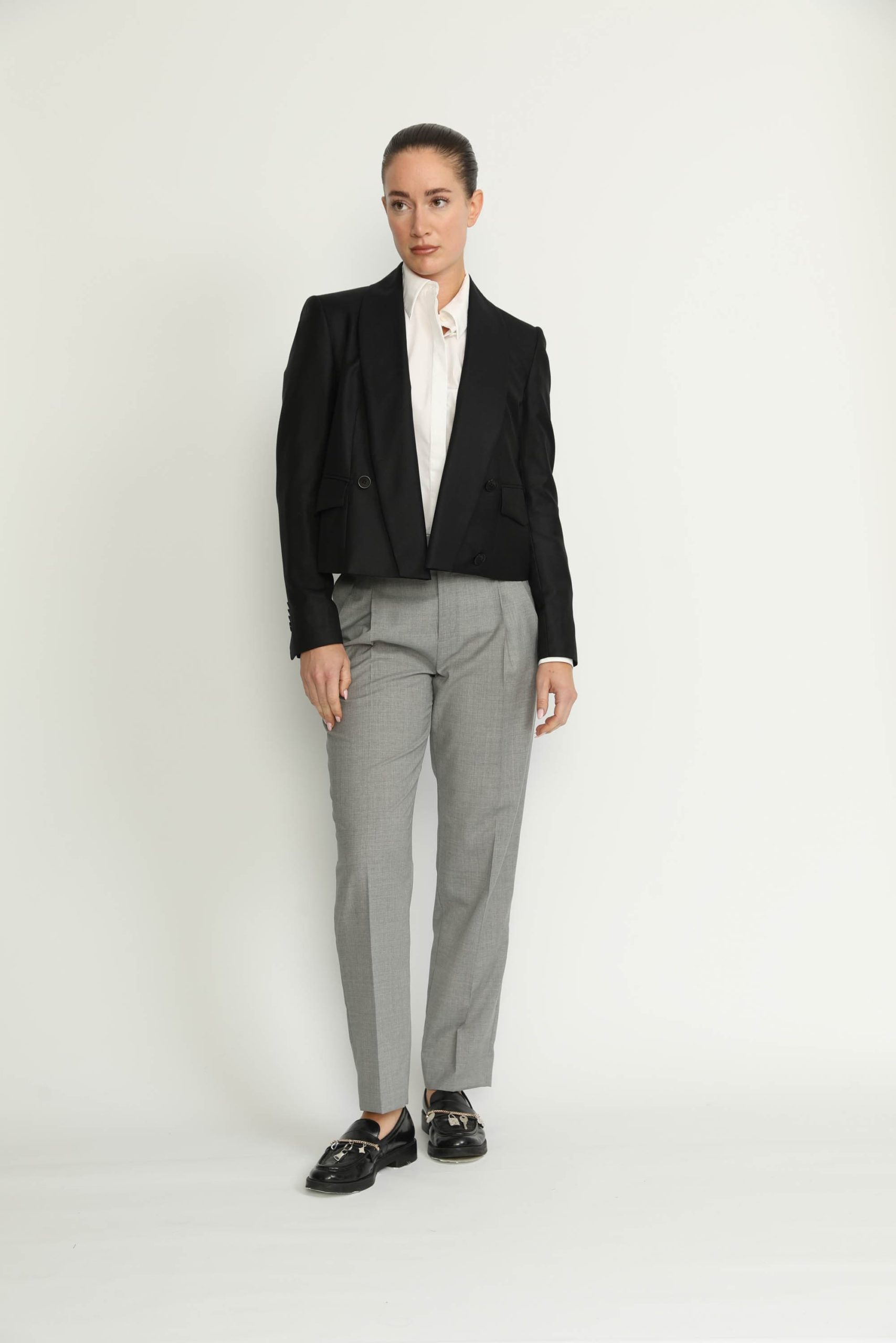 Carouge Trousers – Carouge Grey Cropped Trousers0