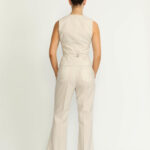 Sursee Trousers – Sursee Bell Bottom Flared Vanilla White Trousers21438