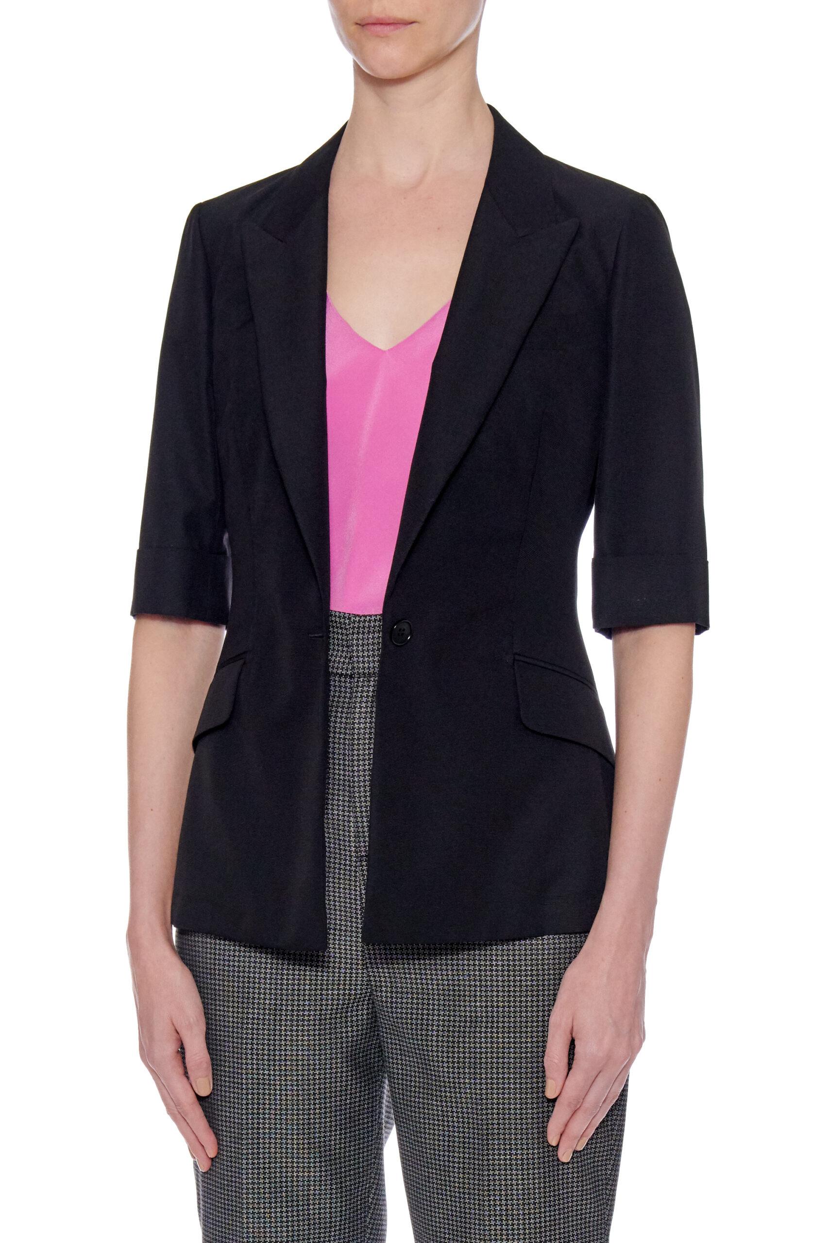 Huelva Jacket – Short sleeve, single-breasted summer jacket in black