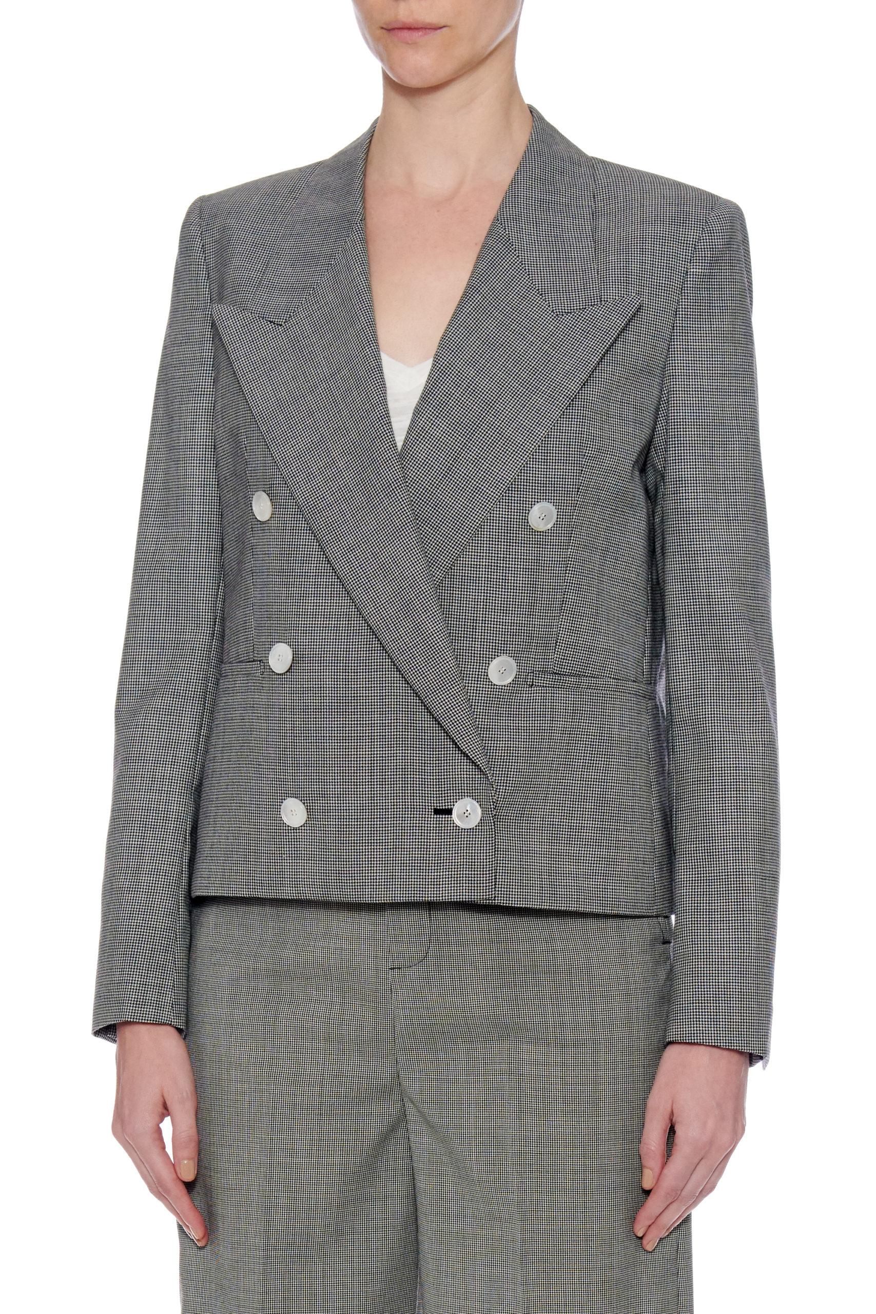 Oviedo Jacket – Peaked lapels, double breasted jacket in houndstooth0