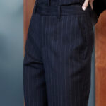 Bordeaux Trouser – Flared trousers in pinstripe25313