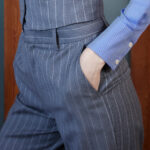 Elvas Trouser – Narrow leg trousers in pinstripe25333