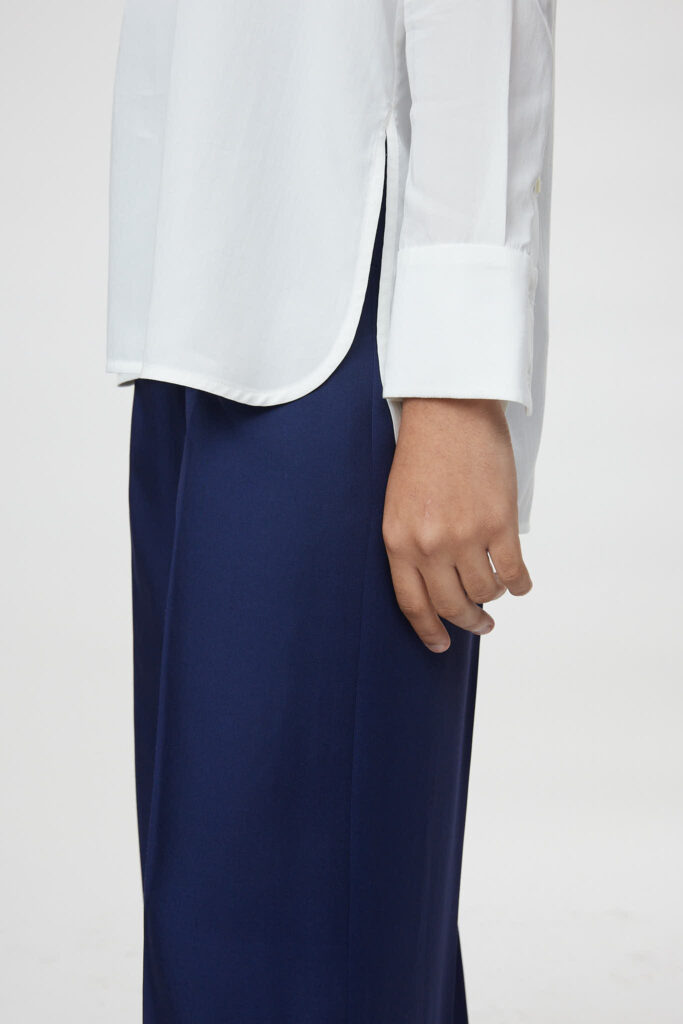 Pesaro Blouse – Long sleeve popover shirt in white25023