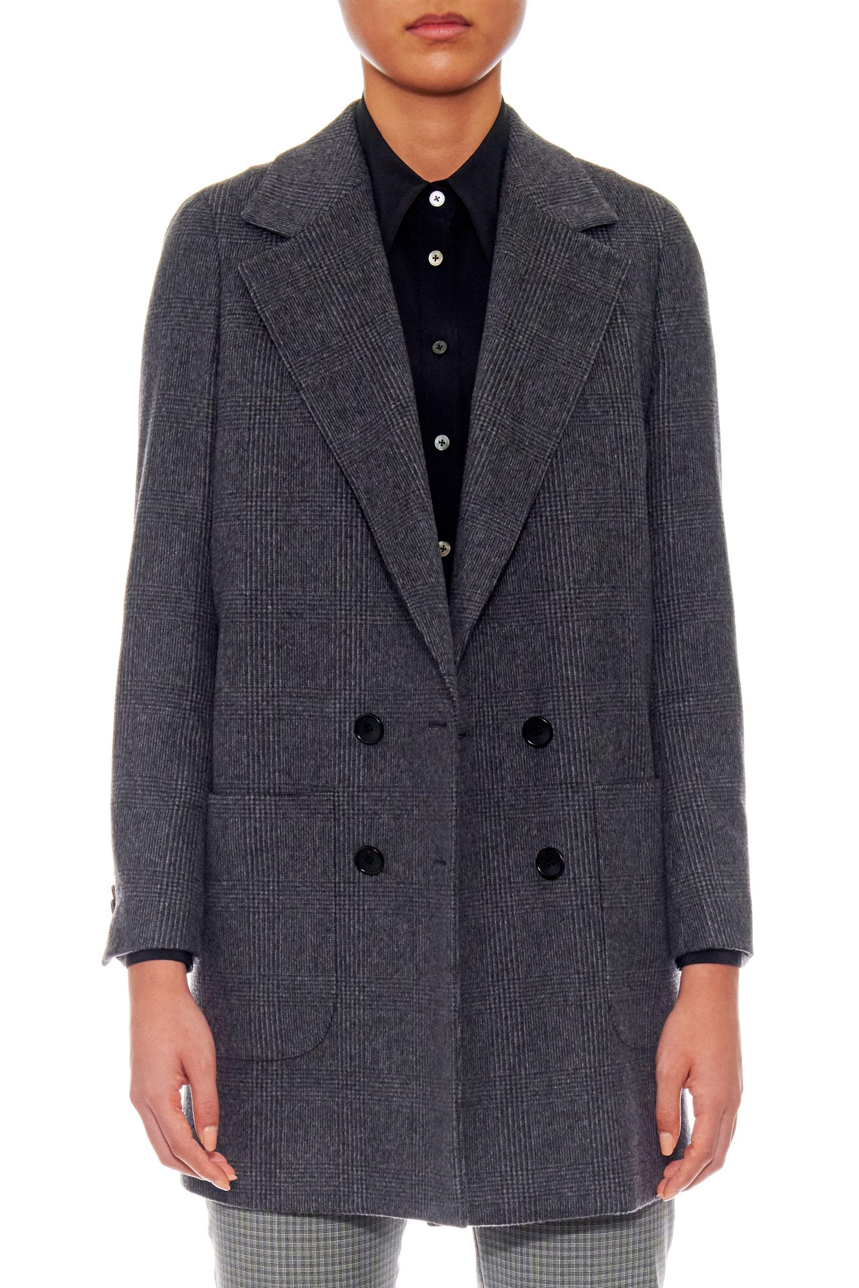 Saint-Etienne – Oversized wool jacket with patch pockets in dark grey0