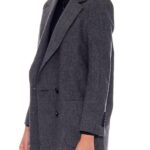 Saint-Etienne – Oversized wool jacket with patch pockets in dark grey24658