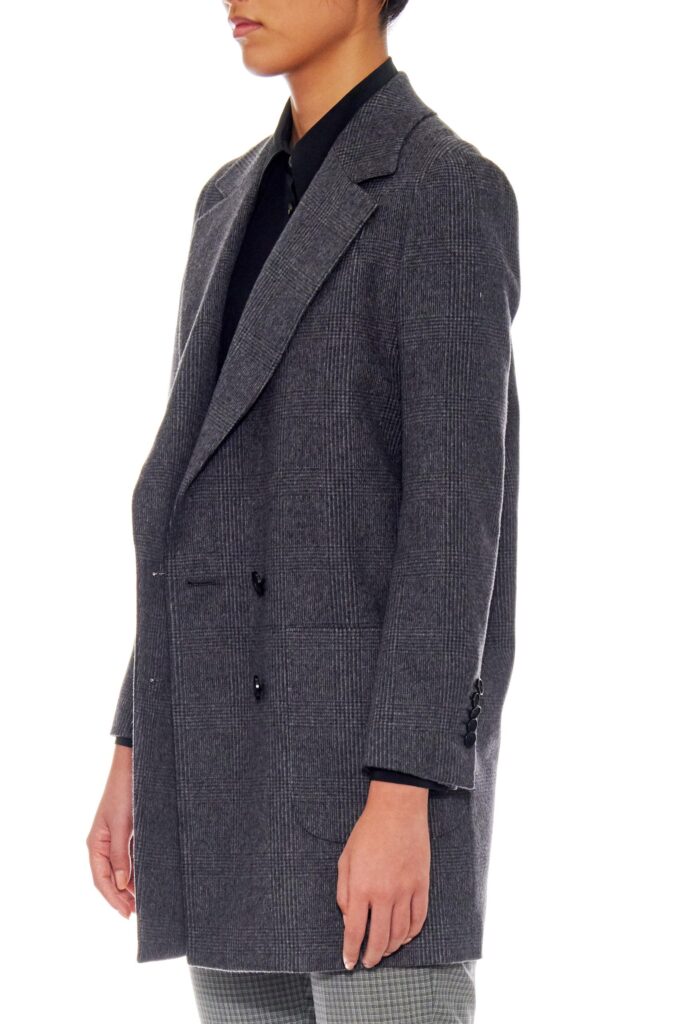 Saint-Etienne – Oversized wool jacket with patch pockets in dark grey24658