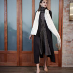 Agueda Coat – Long coat in autumn brown25570