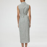 Genoa Dress – Maxi wrap dress in black & white25000