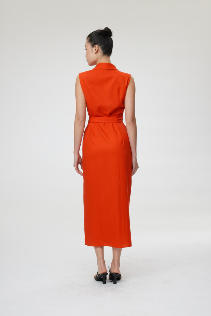 Genoa Dress – Maxi wrap dress in poppy red25005