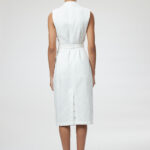 Pavia Dress – Tailored sleeveless dress in white25055