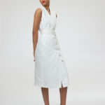 Pavia Dress – Tailored sleeveless dress in white25048