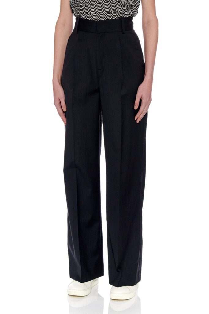Almeria Trousers – Wide Leg, High Waisted Long Trousers in Black24790