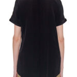 Lleida Top – Short sleeve loose fit summer blouse in black24823