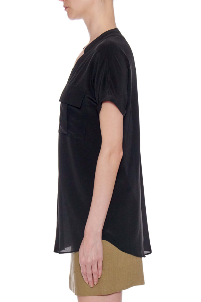 Lleida Top – Short sleeve loose fit summer blouse in black24822