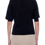 Sagunto Top – Contrast knit short sleeve silk t-shirt24802