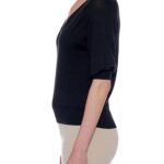 Sagunto Top – Contrast knit short sleeve silk t-shirt24804