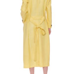 Santander Coat – Classic long coat with notched lapel in yellow24827