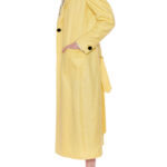 Santander Coat – Classic long coat with notched lapel in yellow24826