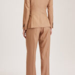 Norwich Jacket – Double breasted slim fit suit jacket in beige wool24881