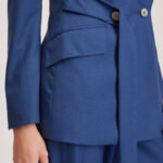 Oxford Jacket – Double breasted suit jacket in royal blue pure wool crepe24923
