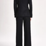 Norwich Jacket- Limited Edition – Double breasted slim fit tuxedo jacket in black wool24956