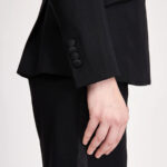 Norwich Jacket- Limited Edition – Double breasted slim fit tuxedo jacket in black wool24958