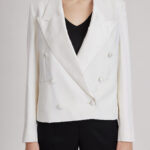 Oviedo Jacket- Limited Edition – Double breasted tuxedo jacket in white wool24993