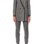 Marseille – Relaxed fit wool suit jacket in black and white houndstooth24738