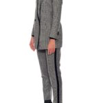 Marseille – Relaxed fit wool suit jacket in black and white houndstooth24739