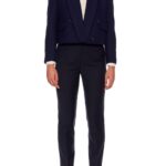 Grenoble – Cropped shawl collar wool jacket in black24669