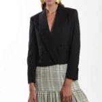 Grenoble – Cropped shawl collar wool jacket in navy24665
