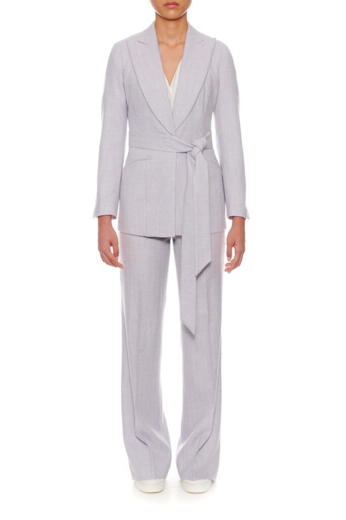 Montpellier – Wool suit jacket with peaked lapels sky grey herringbone24743