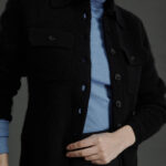 Funchal Knit Cardigan/ Shirt – Knit shirt/cardigan in black25472