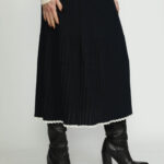 Altdorf Skirt – Altdorf Navy Blue Pleated Knit Skirt26082