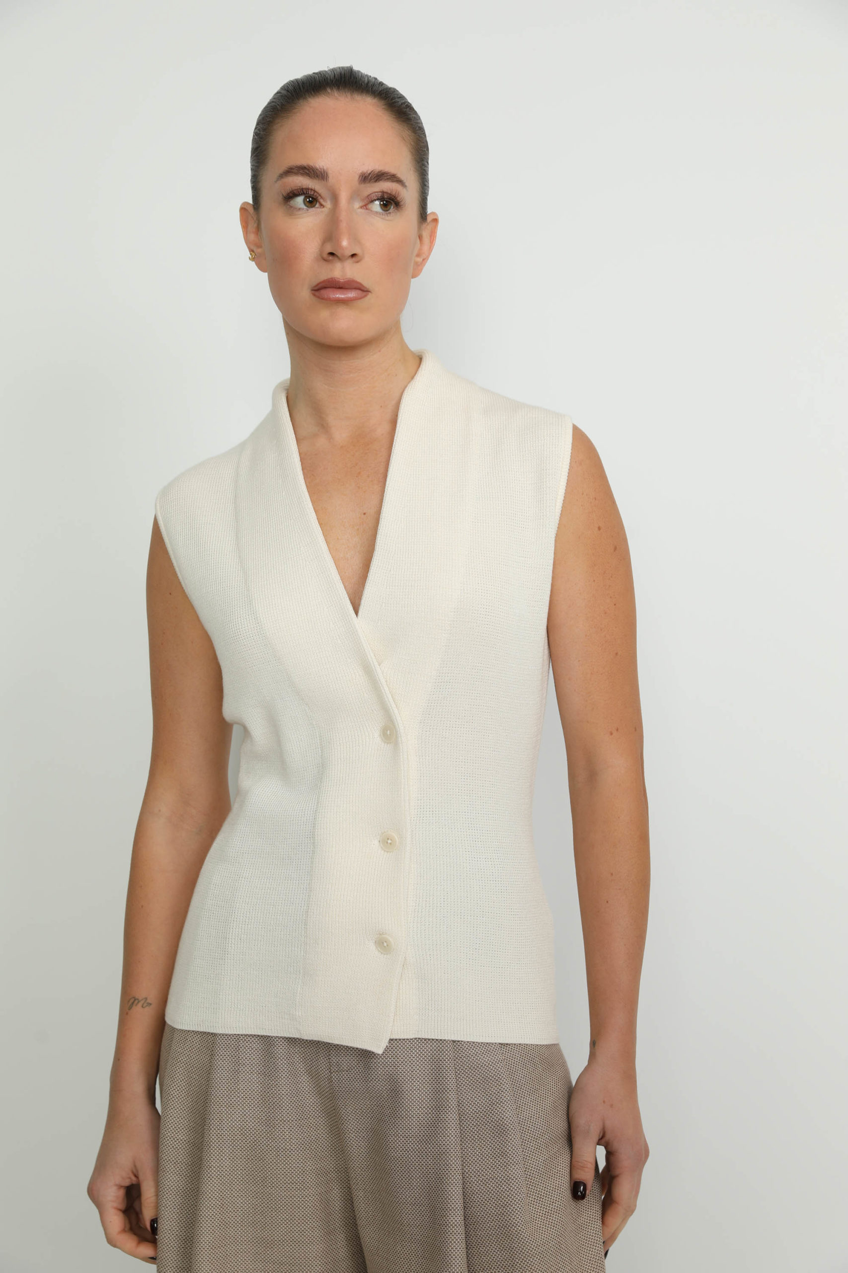 Arbon Waistcoat – Arbon White Knit Waistcoat