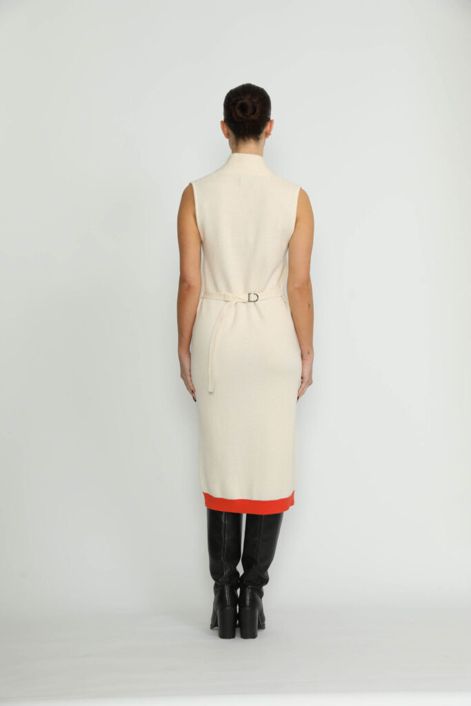 Arlesheim Dress – Arlesheim White/Orange Knit Dress26088
