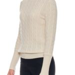 Strasbourg – Cable knit cashmere sweater in white24727