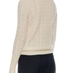 Strasbourg – Cable knit cashmere sweater in white24728