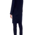 Paris – Oversized wool coat with patch pockets in navy24652